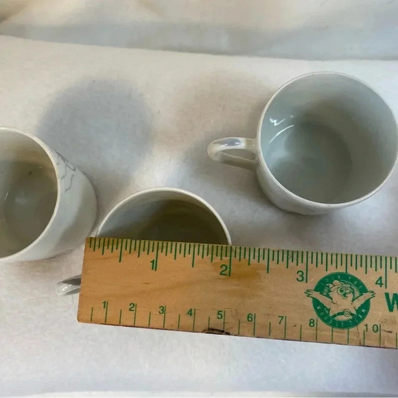 Set 3 Barat Limoges France Stamp Print Demitasse Espresso Cups 2 Inch Zurich - Picture 9 of 14